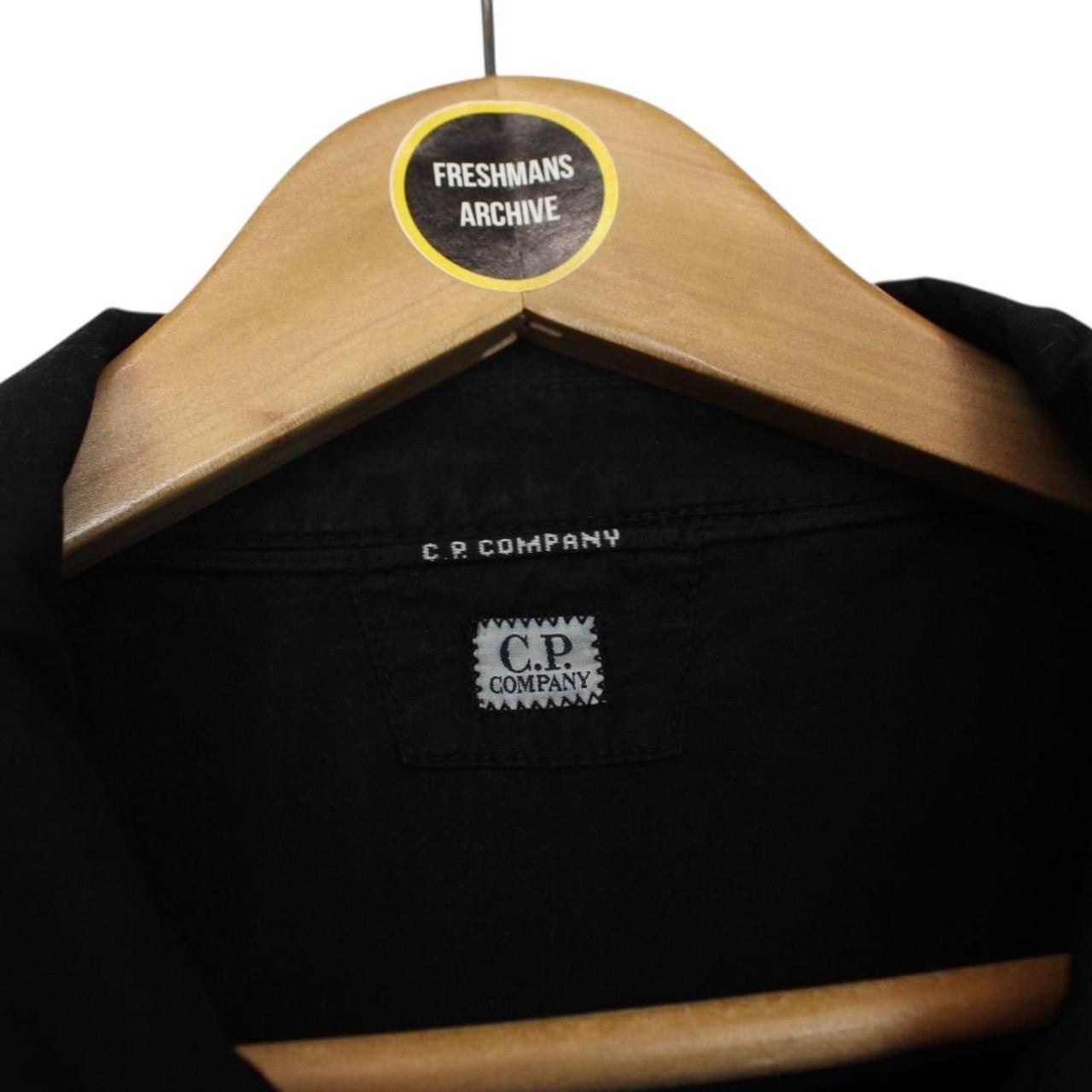 CP Company Black Full Zip Cotton Lens Overshirt Jacket