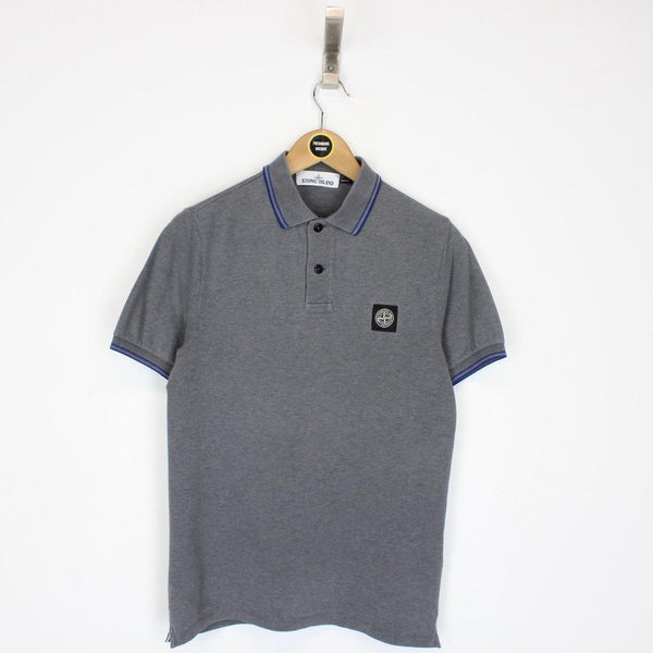 Stone Island Dark Grey Short Sleeve Compass Polo Shirt