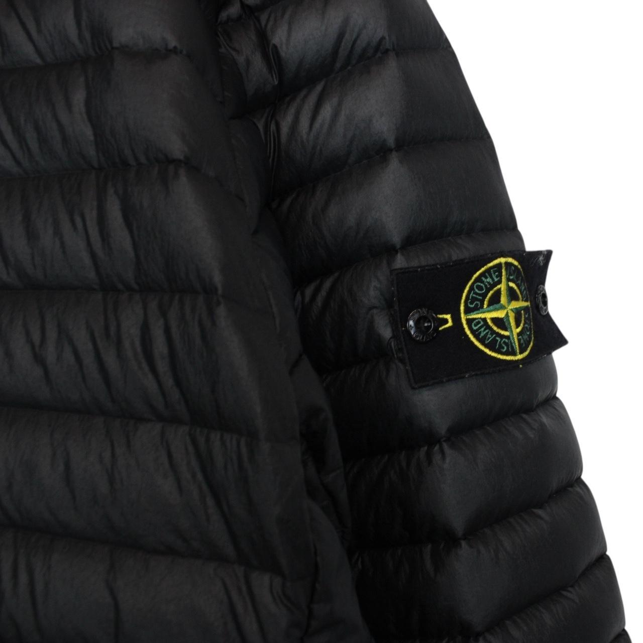 Stone Island AW 2023 Black Loom Woven Chambers R-Nylon Down Jacket