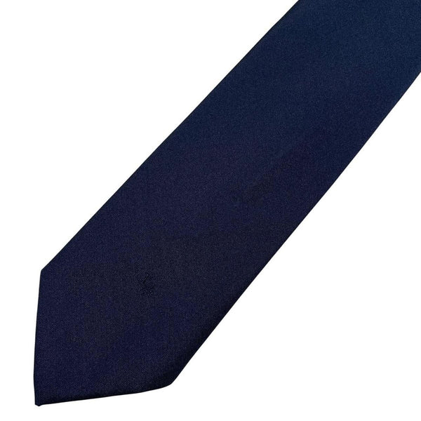 Vintage Christian Dior Navy Blue Polyester/Silk Tie
