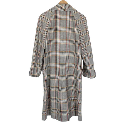 Vintage Aquascutum Multicoloured Plaid Check Wool Blend Coat