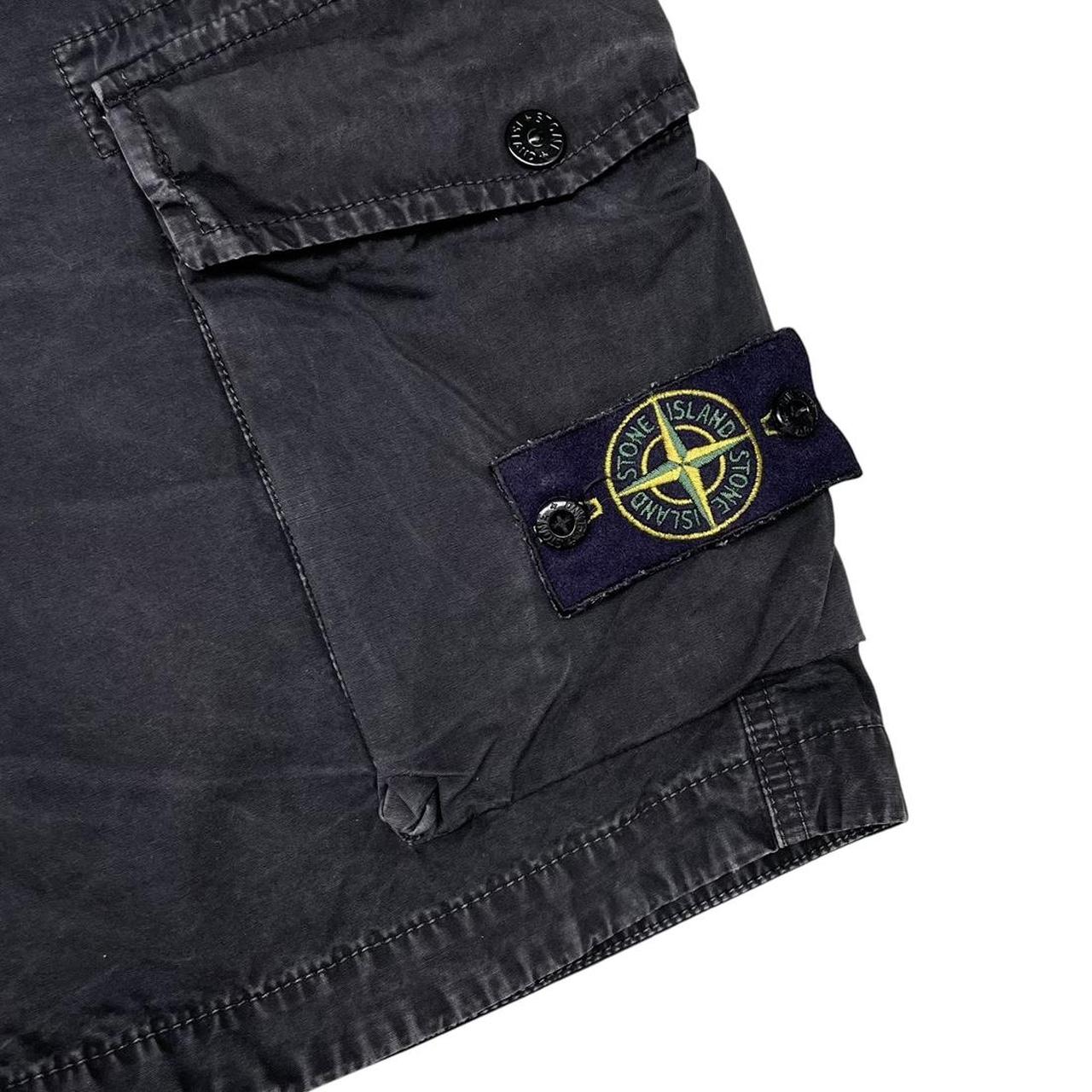 Stone Island SS 2019 Black Bermuda Cotton Cargo Shorts