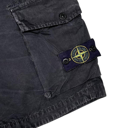 Stone Island SS 2019 Black Bermuda Cotton Cargo Shorts
