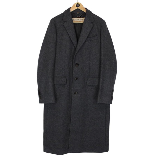Burberry Grey Wool/Nylon Duster Overcoat