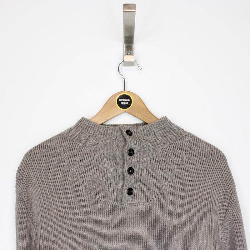 Vintage Stone Island Denims AW 2003 Beige Ribbed Wool Knit Jumper