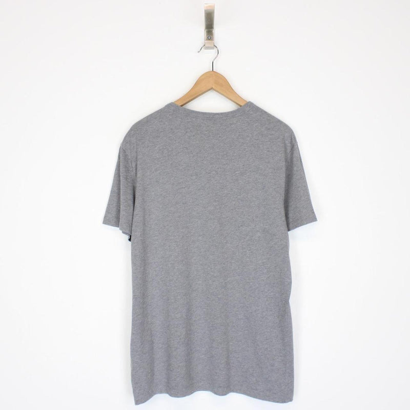Moncler Grey Debossed Logo Short Sleeve T-Shirt