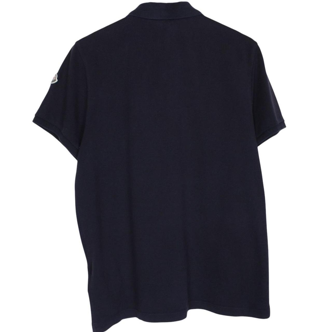 Moncler Maglia Manica Corta Navy Blue Short Sleeve Cotton Polo Shirt