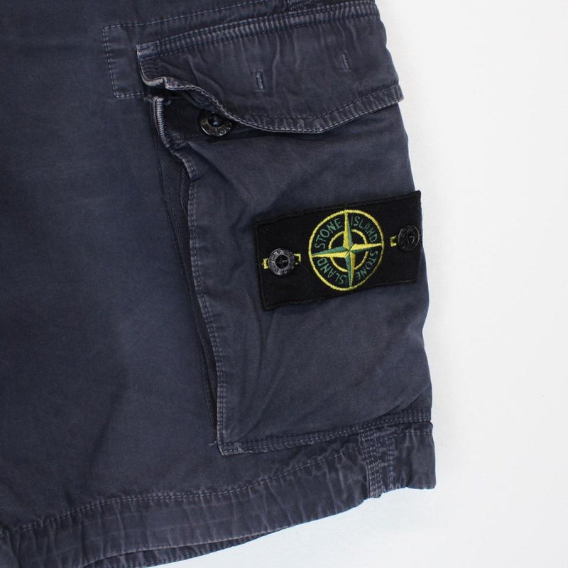 Stone Island SS 2016 Navy Blue Bermuda Cotton Cargo Shorts