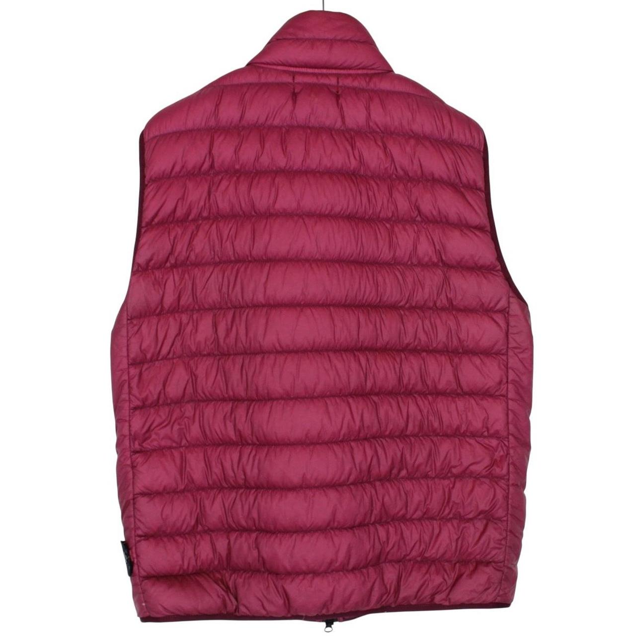 Stone Island AW 2018 Burgundy Garment Dyed Micro Yarn Down Gilet / Bodywarmer