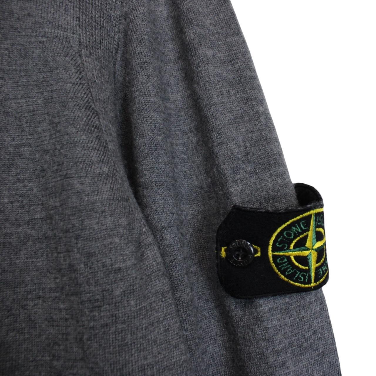 Stone Island AW 2021 Grey Wool Knit Jumper