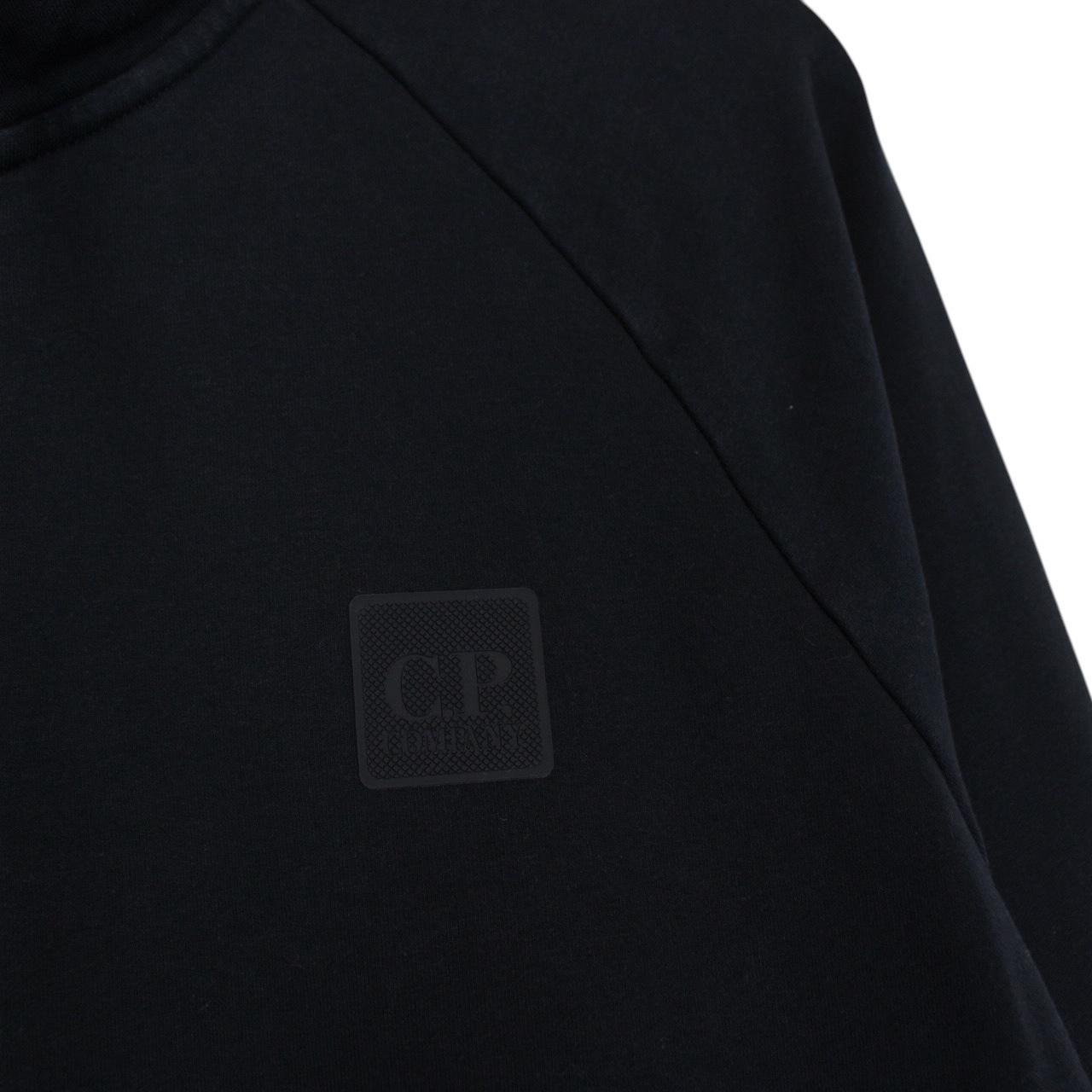CP Company Metropolis Navy Blue Tech Patch 1/4 Zip Cotton Sweatshirt Jumper