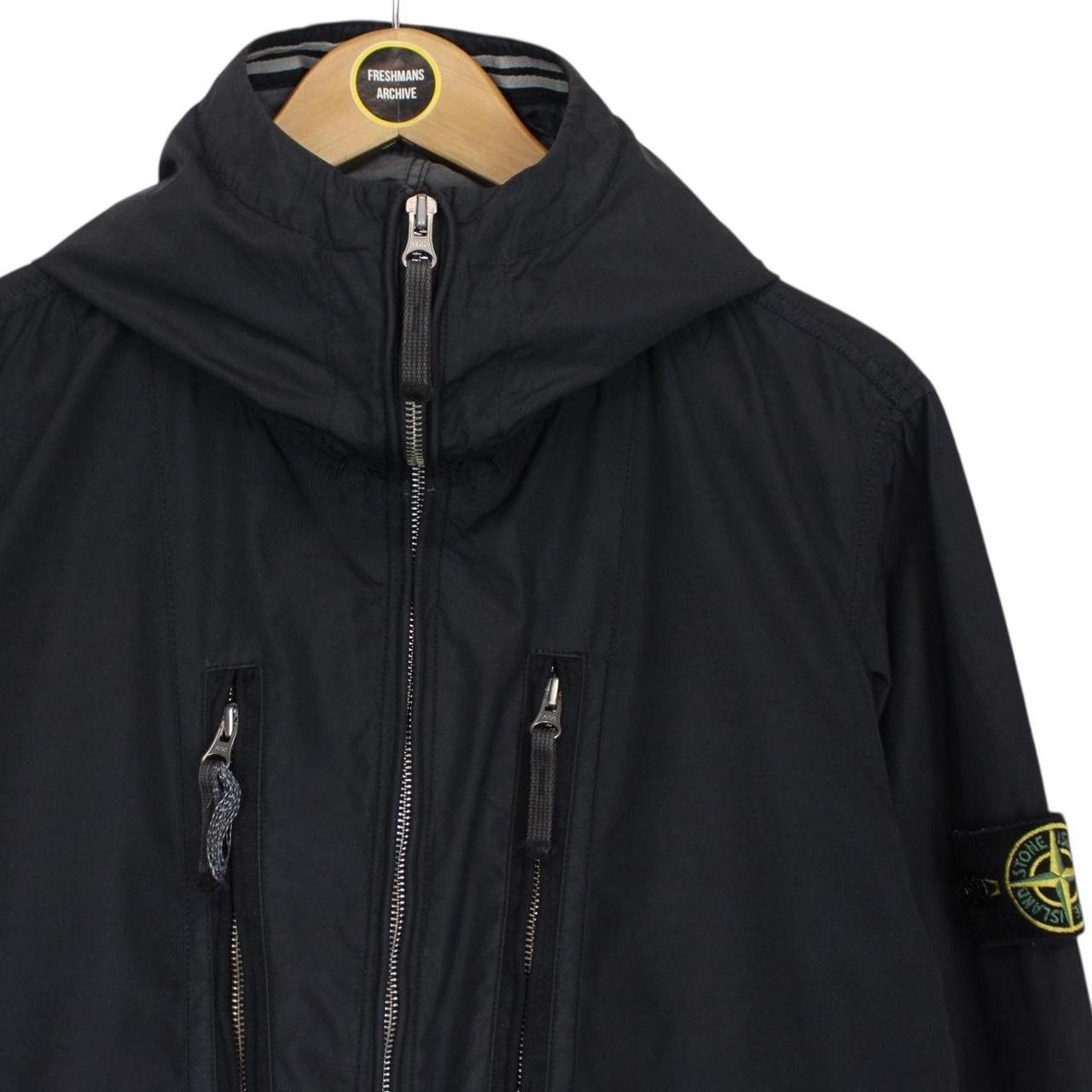Stone Island SS 2008 Navy Blue Nylon Spalmatura Full Zip Jacket