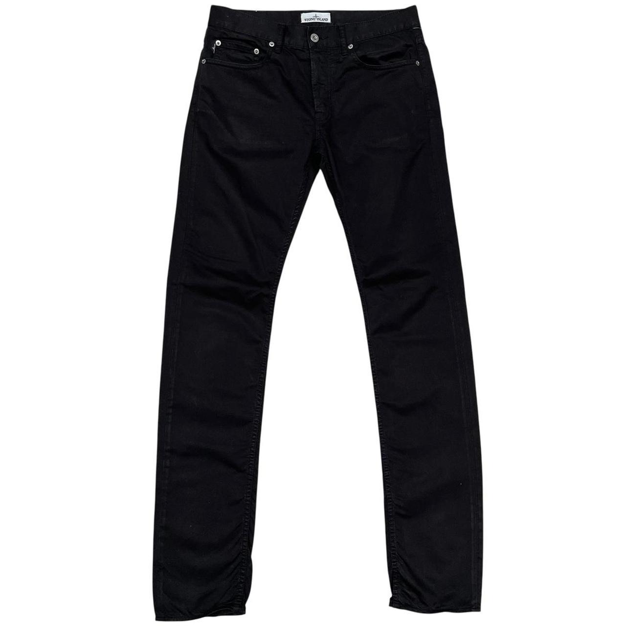 Stone Island SS 2018 Black Slim Fit Cotton Trousers