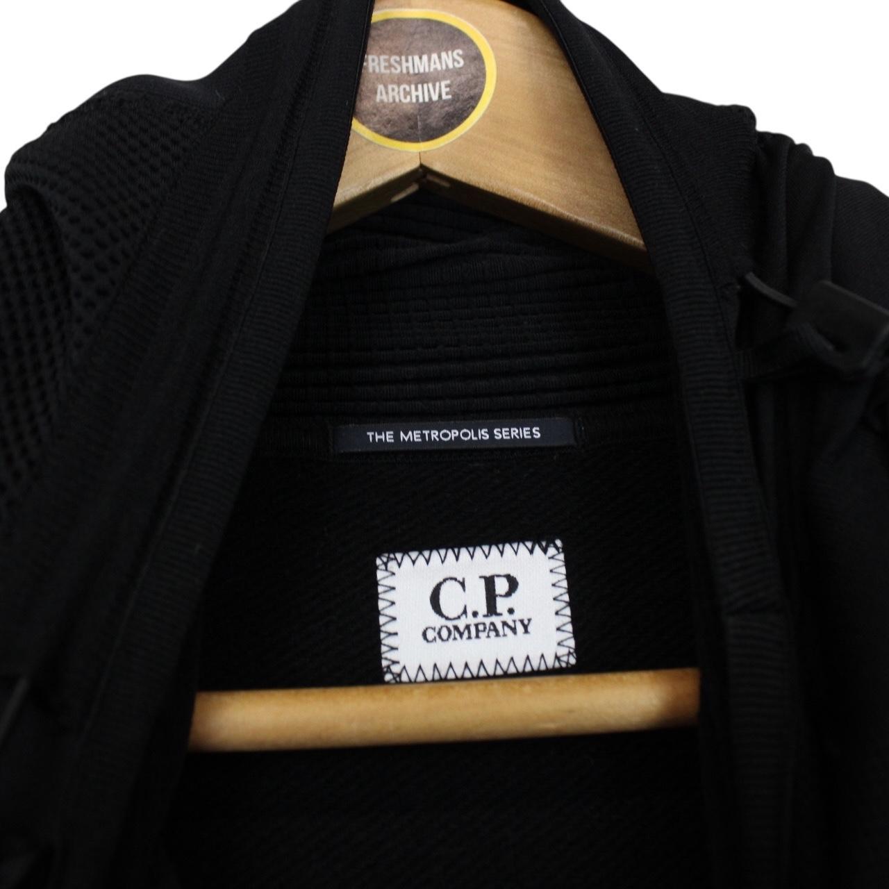 CP Company Metropolis Black Cotton Ninja Face Mask Hoodie Jumper