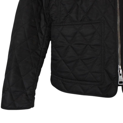 Burberry Brit Black and Beige Nova Check Quilted Jacket