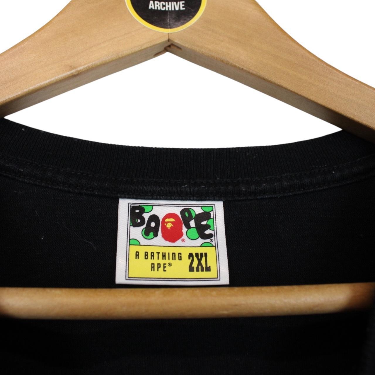 Bape Black and Multicoloured Multi Logo Graphic Short Sleeve T-Shirt