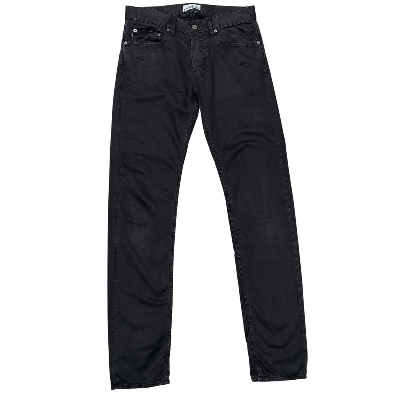 Stone Island AW 2017 Black Slim Fit Cotton Trousers