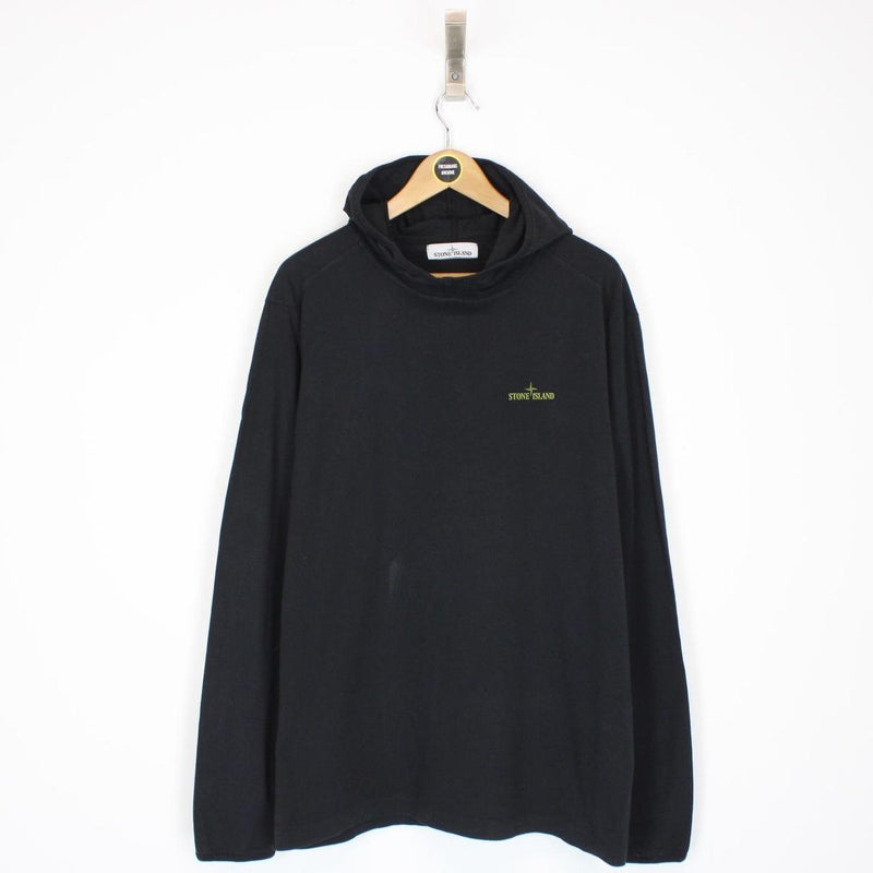 Stone Island AW 2016 Black Lightweight Cotton Hoodie Jumper