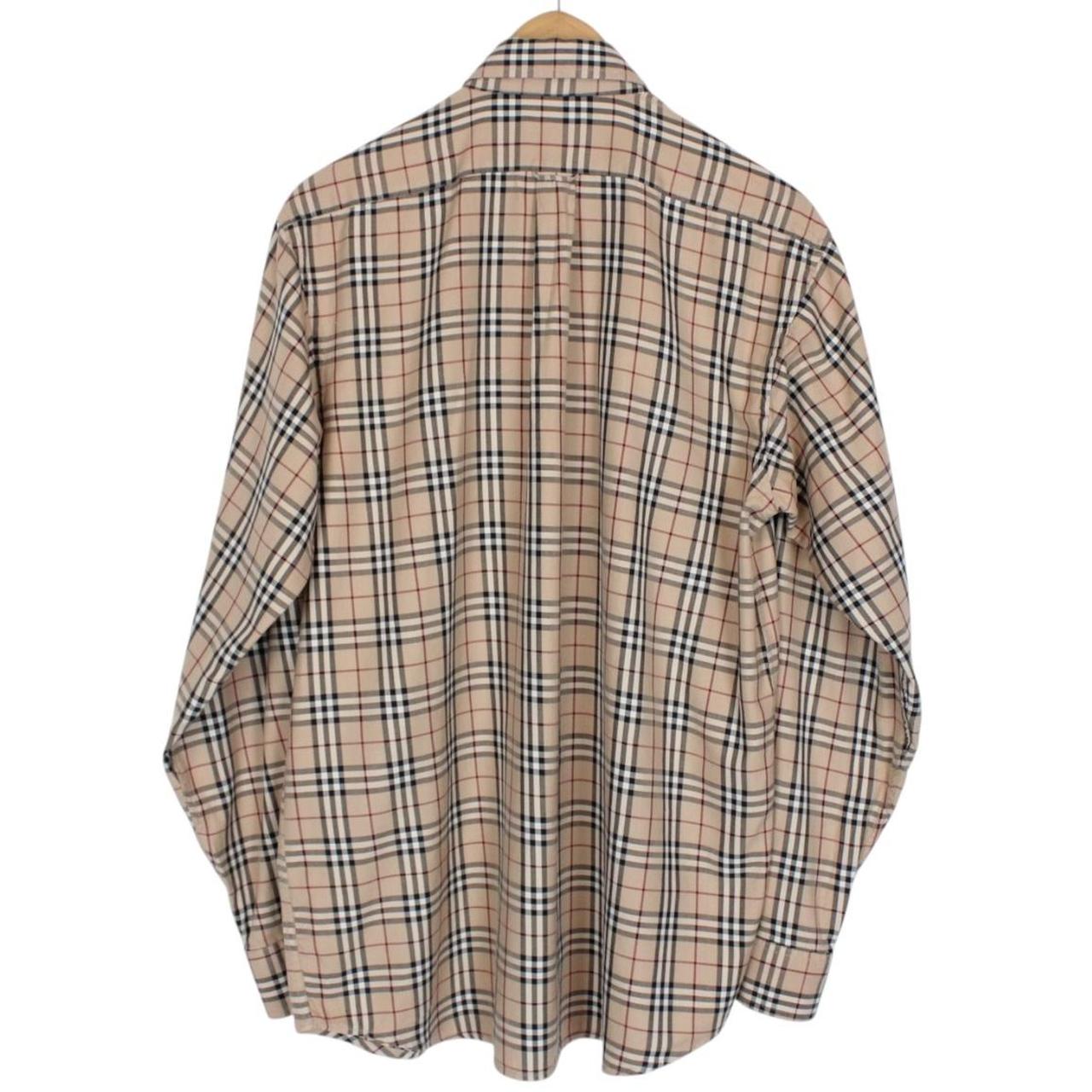 Vintage Burberry London Beige Nova Check Long Sleeve Shirt