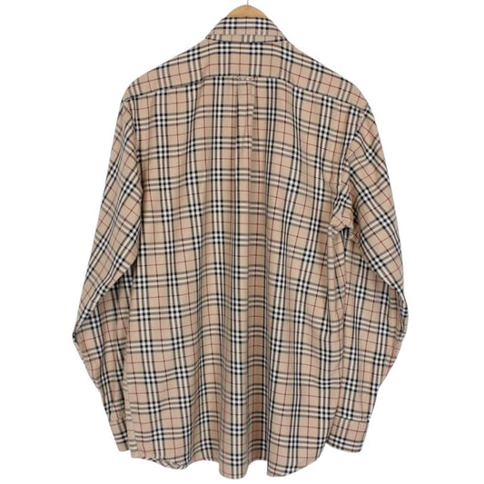 Vintage Burberry London Beige Nova Check Long Sleeve Shirt