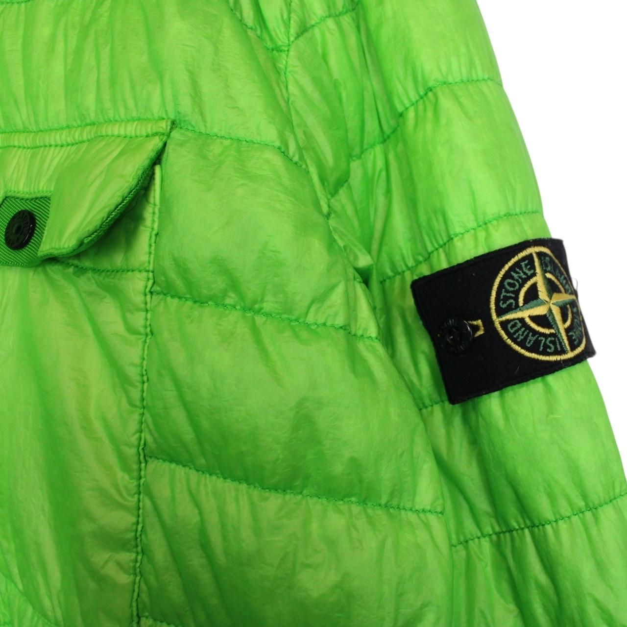 Stone Island SS 2016 Green Garment Dyed Down Overshirt Jacket