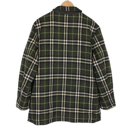 Burberry London Green Nova Check Wool and Polyester Reversible Jacket