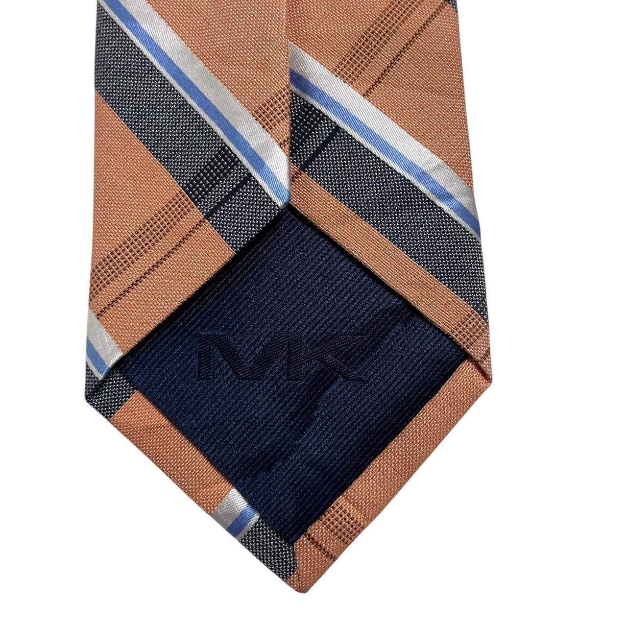 Michael Kors Orange Striped Cotton/Silk Tie