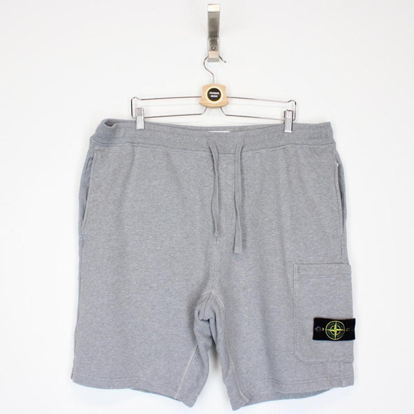 Stone Island AW 2023 Grey Cotton Jogger Shorts