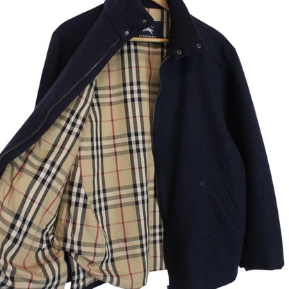 Vintage Burberry London Navy Blue Lambswool Blend Jacket