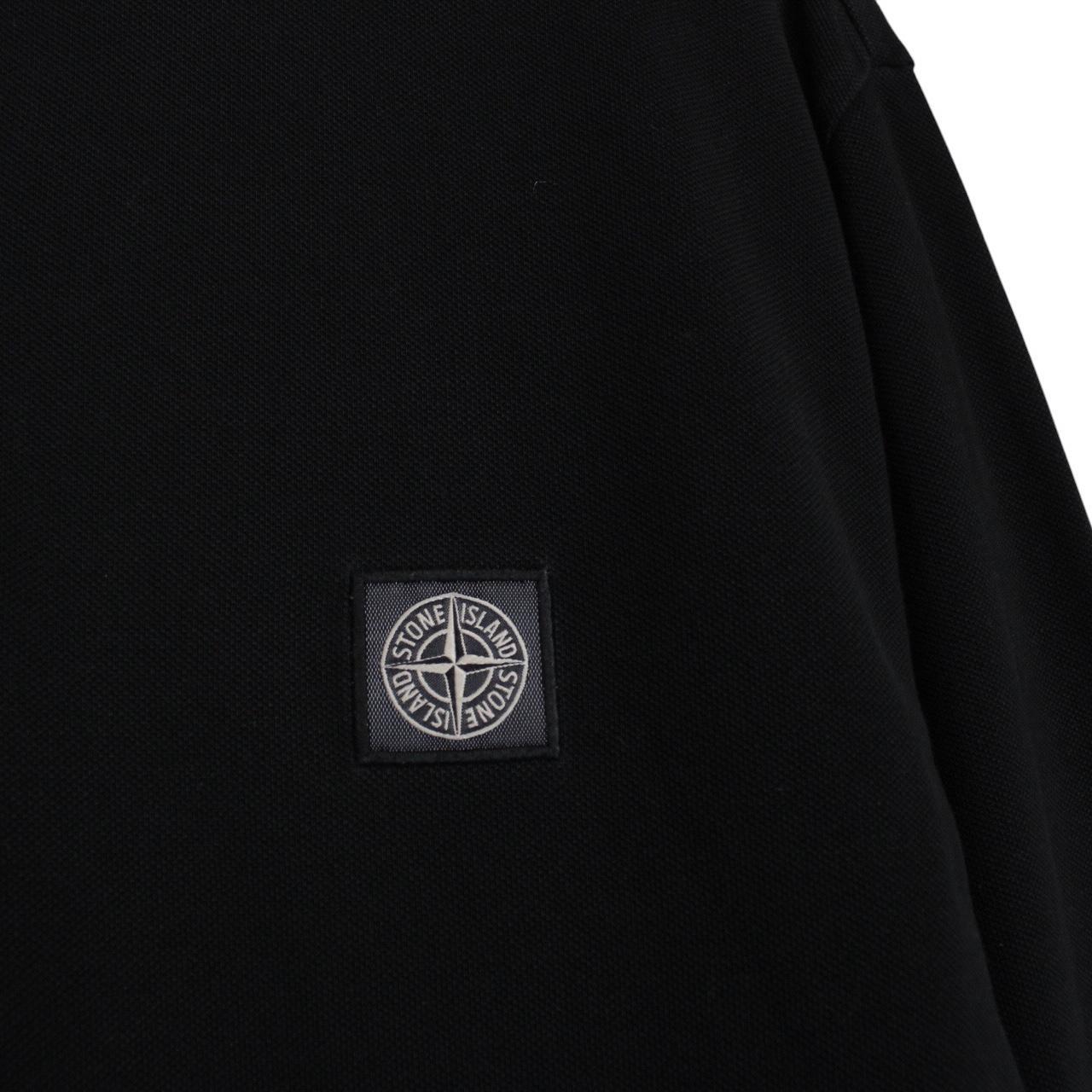 Stone Island AW 2015 Black Long Sleeve Compass Polo Shirt