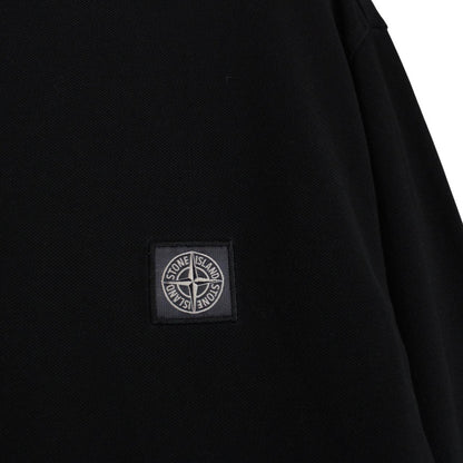 Stone Island AW 2015 Black Long Sleeve Compass Polo Shirt