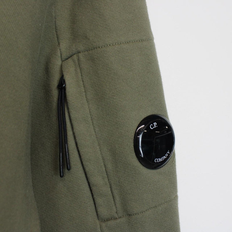 CP Company Khaki Green Goggle Lens Cotton Sweatshirt Jumper