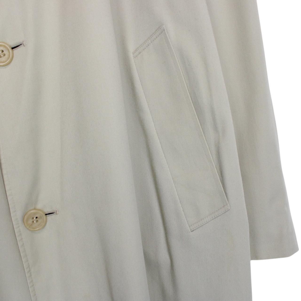 Vintage 80s Aquascutum Aqua 5 Beige Cotton Blend Trench Coat