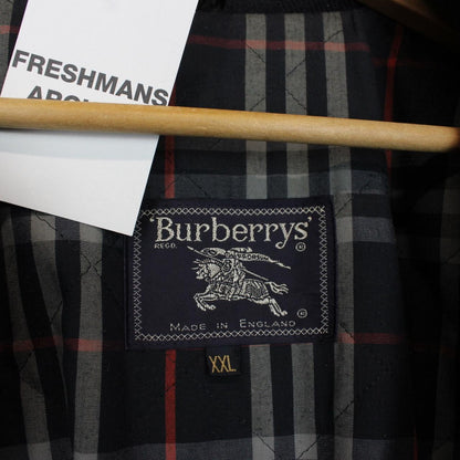 Vintage 90s Burberry Navy Blue Wax Jacket