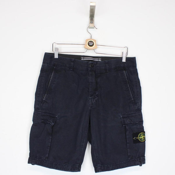 Stone Island SS 2016 Black Bermuda Cotton Cargo Shorts