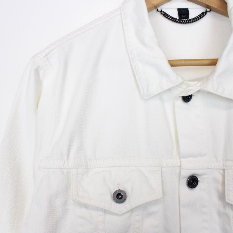 Burberry Prorsum White Button Up Denim Jacket