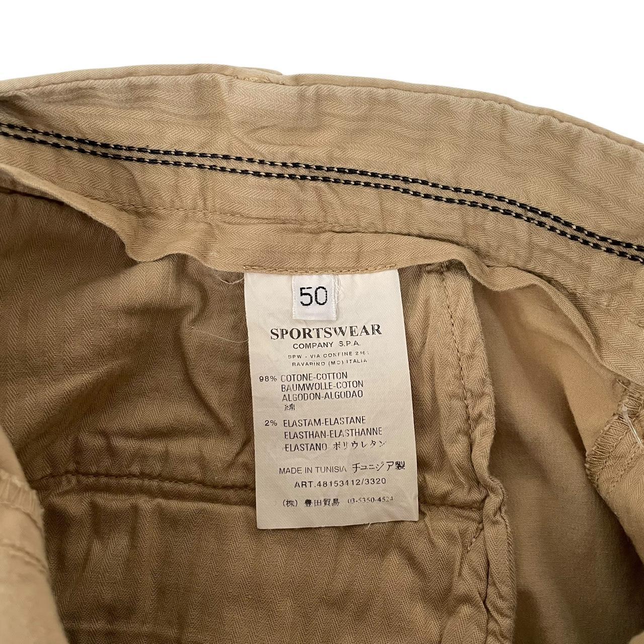 Vintage Stone Island SS 2008 Beige Straight Leg Fit Cotton Trousers