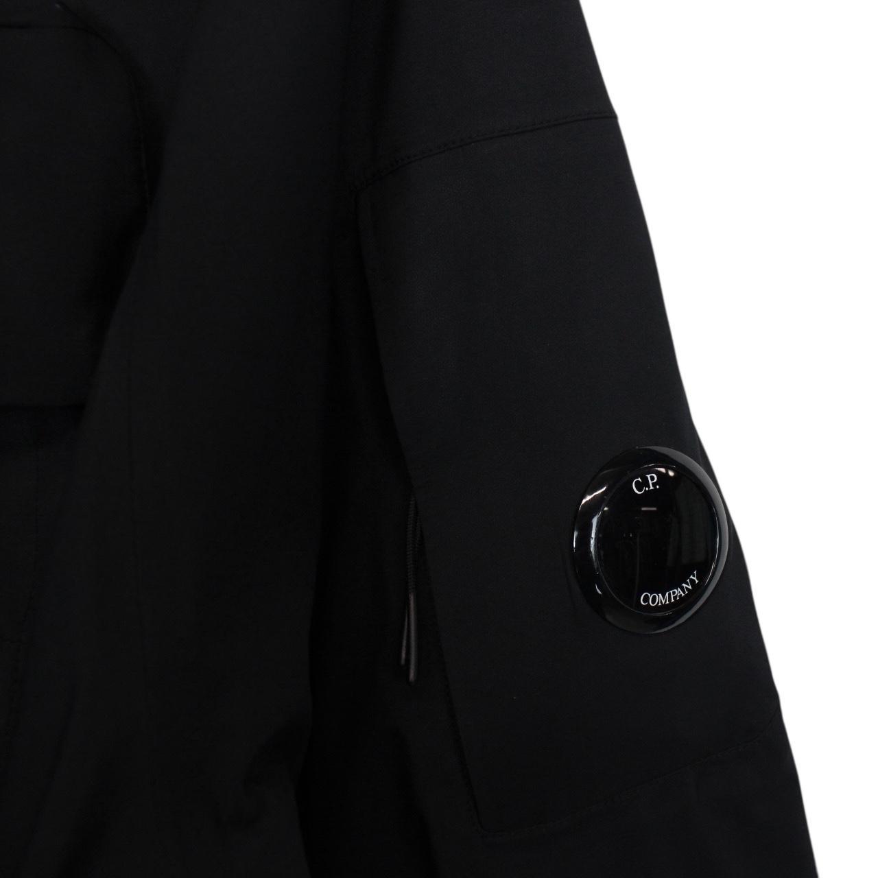 CP Company Black Gore-Tex Infinium G-Type Full Zip Lens Long Jacket