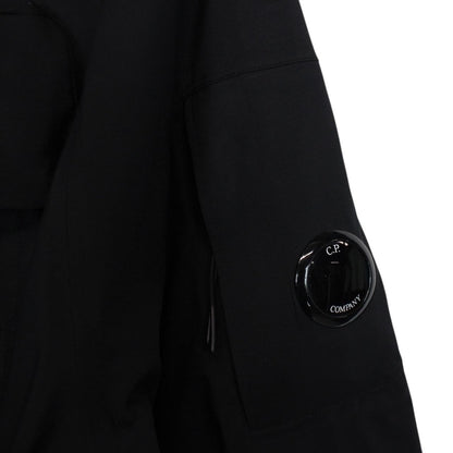 CP Company Black Gore-Tex Infinium G-Type Full Zip Lens Long Jacket