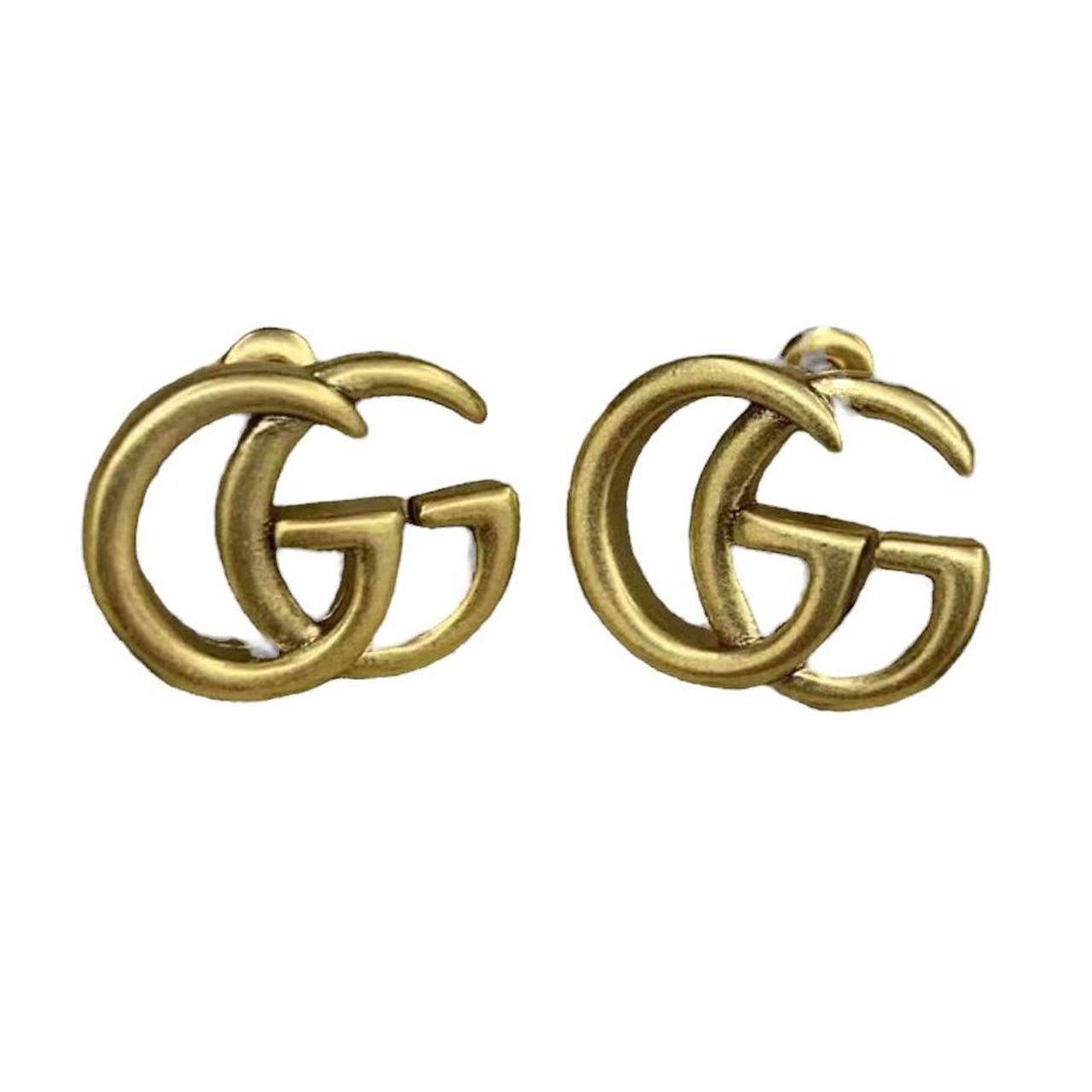 Gucci GG Gold Running Stud Earrings