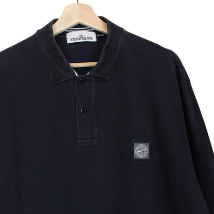 Stone Island AW 2016 Navy Blue Long Sleeve Compass Polo Shirt