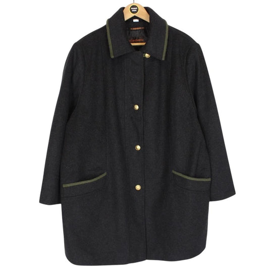 Vintage 90s Yves Saint Laurent Grey Virgin Wool Blend Coat