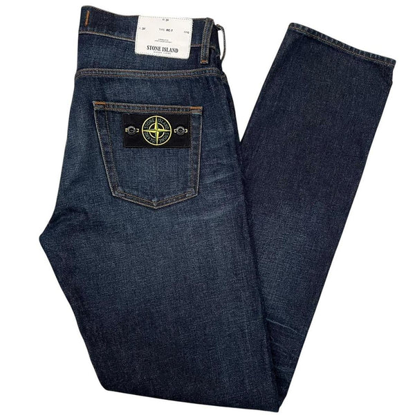Stone Island AW 2018 Navy Blue RE-T Fit Denim Jeans