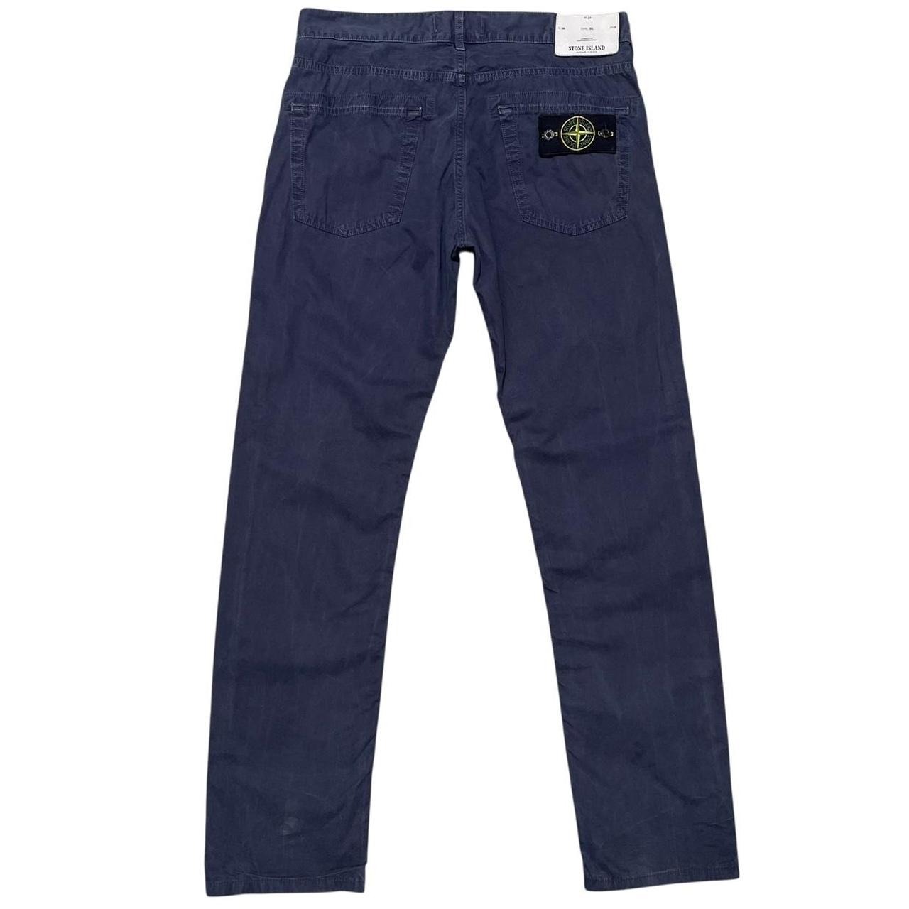Stone Island SS 2014 Navy Blue Slim Fit Cotton Trousers