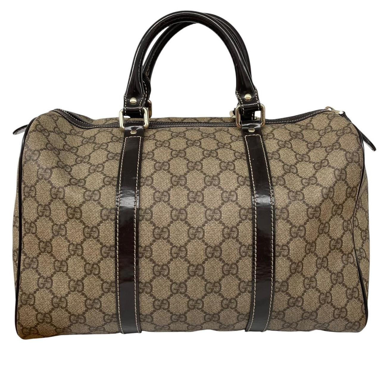 Gucci GG Supreme Monogram Top Handle Canvas/Leather Boston Bag