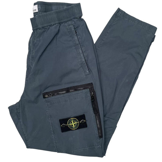 Stone Island SS 2022 Blue RE-T Fit Cargo Trousers