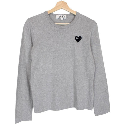 Comme des Garcons Grey and Black Long Sleeve T-Shirt