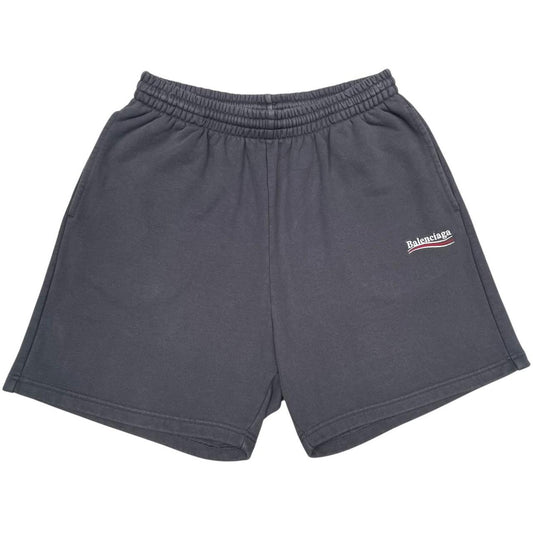 Balenciaga Grey Political Campaign Cotton Jogger Shorts