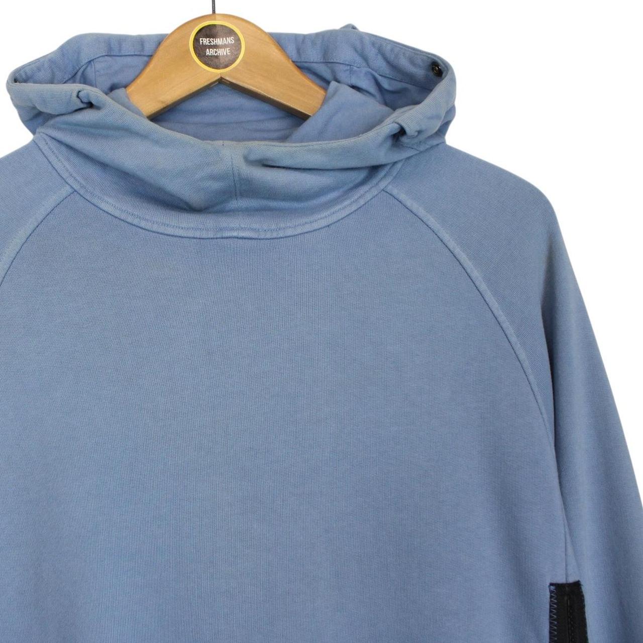 CP Company Blue Goggle Lens Cotton Hoodie Jumper