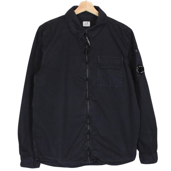 CP Company Navy Blue Full Zip Lens Overshirt Jacket